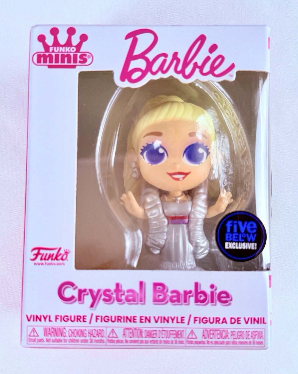 Funko Minis Barbie Crystal Barbie (Metallic) Figurine DRM240704 New In Box